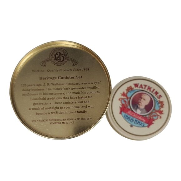 J.R. Watkins Nesting Tin Container Set Almanac 125th Anniversary Heritage - Picture 9 of 15